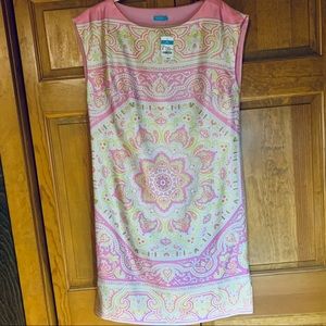 J. McLaughlin Silk Shift Dress in Cosmo Pink